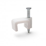 КВТ Скоба пластиковая СПП 6 для плоских кабелей 49450 (цена за уп.) KVT