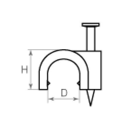 КВТ Скоба пластиковая СПК 10 для круглых кабелей 49462 (цена за уп.) KVT КВТ Скоба пластиковая СПК 10 для круглых кабелей 49462 (цена за уп.) KVT
