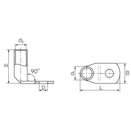 КВТ Наконечник угловой (90°) медный луженый ТМЛ(90) 50-10-11 (мин партия 50 шт.) 53876 KVT КВТ Наконечник угловой (90°) медный луженый ТМЛ(90) 50-10-11 (мин партия 50 шт.) 53876 KVT