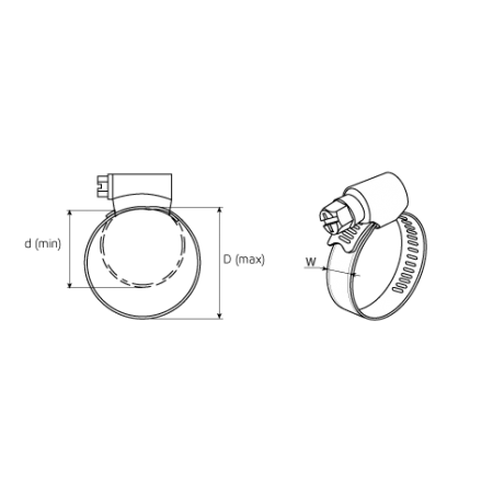 КВТ Хомут червячный PL-9(240-260)/W2 (мин партия 10 шт.) 60395 KVT КВТ Хомут червячный PL-9(240-260)/W2 (мин партия 10 шт.) 60395 KVT