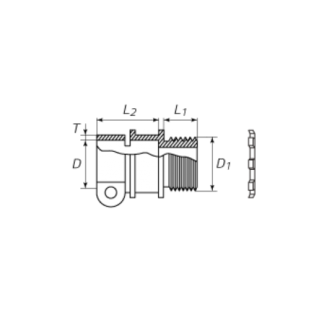 КВТ Муфта вводная ВТ(Х) 25 с крепежным хомутом 61387 KVT КВТ Муфта вводная ВТ(Х) 25 с крепежным хомутом 61387 KVT