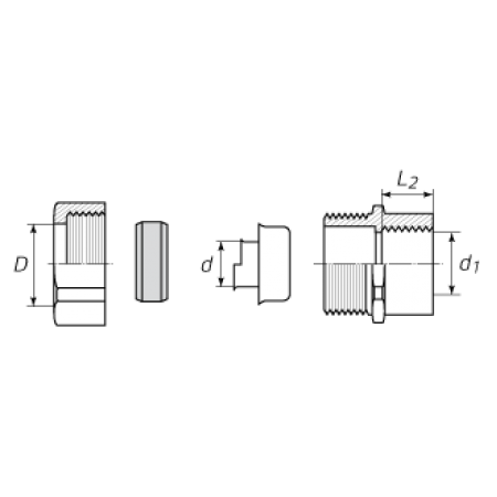 КВТ Муфта соединиетльная резьбовая СТМ(Р) 15 труба-металлорукав 61409 KVT КВТ Муфта соединиетльная резьбовая СТМ(Р) 15 труба-металлорукав 61409 KVT