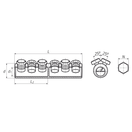 КВТ Соединитель болтовой луженый 6СБЕ-300/400(Л) 65824 KVT КВТ Соединитель болтовой луженый 6СБЕ-300/400(Л) 65824 KVT