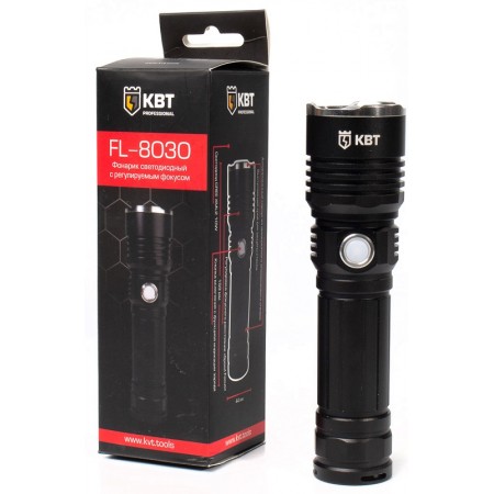 КВТ Фонарик ручной светодиодный FL-8030 78261 KVT КВТ Фонарик ручной светодиодный FL-8030 78261 KVT