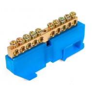 КВТ Шина N "ноль" на DIN-изол ШНИ-6х9-6 (син) (мин партия 10 шт.) 87188 KVT